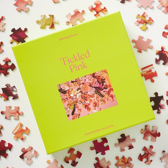Anthropologie Other - Tickled Pink 500 Piece Art Jigsaw Puzzle Piecework Anthropologie
